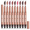 Vegan Creamy OEM Vegan Waterproof Mineral 9 Colors Nude Smooth Formula Long Lasting Regular Size Lip Liner Pencils