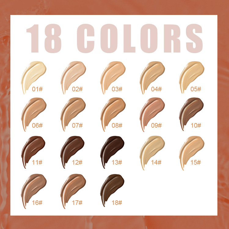 18 Colors high quality Cream Foundation Lightweight matte Foundation,makeup Foundation - Image 3