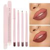 24 colors Natural Mineral Creamy Matte Waterproof Lip Liner Pencil Custom Logo Wooden Private Label