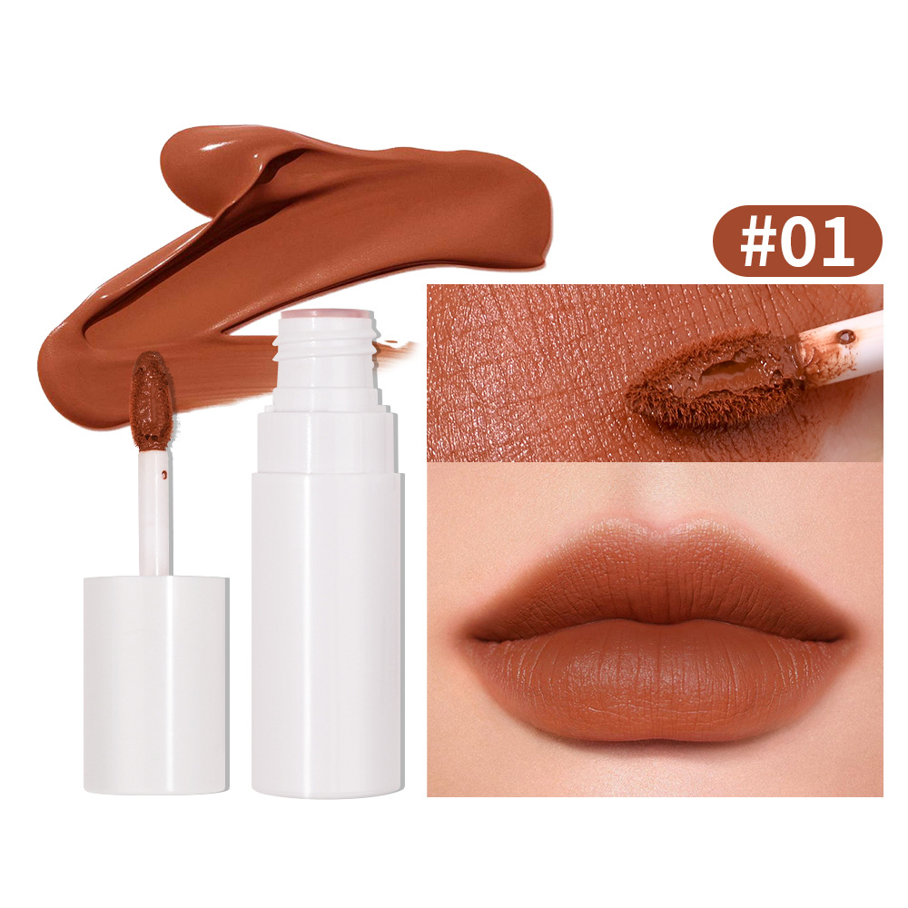 Private Label moq 50 High Pigmented Long Lasting Nude Lipstick Waterproof Velvet Lipstick with Lightweight Lip Mud Texture