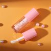 Custom Your Logo Low MOQ New Caviar Essence Lip Oil Big Brush Moisturizing Clear Lip Oil Vegan Pink Lip Oil