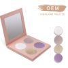 DIY Makeup Highlighter Private Label Face Powder Highlight Bronzer 4 Colors Highlighter Palette