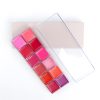 12-Color Lipstick Makeup Palette Glossy Finish Moisturizing Lip Gloss Set with Matte Cream