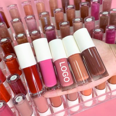 Wholesale Round Tube 50 Colors Vegan Long Lasting Matte Waterproof Non-sticky Lip Gloss Liquid Lipstick Custom Logo