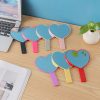 Custom Private Label Logo Princess Cute Makeup Mirror Heart Hand Mirror Plastic Single Sided Hand Mirror With Handle