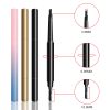 Private Label Custom Logo 2 In 1 Double End Eyebrow Pencil Vegan Mineral Matte Waterproof Longwear Black Brush