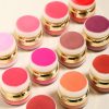 New Trend Sponge Applicator Loose Powder Blush Private Label Face Beauty Vegan Natural Matte Cheek Blusher with Puff and Mirror